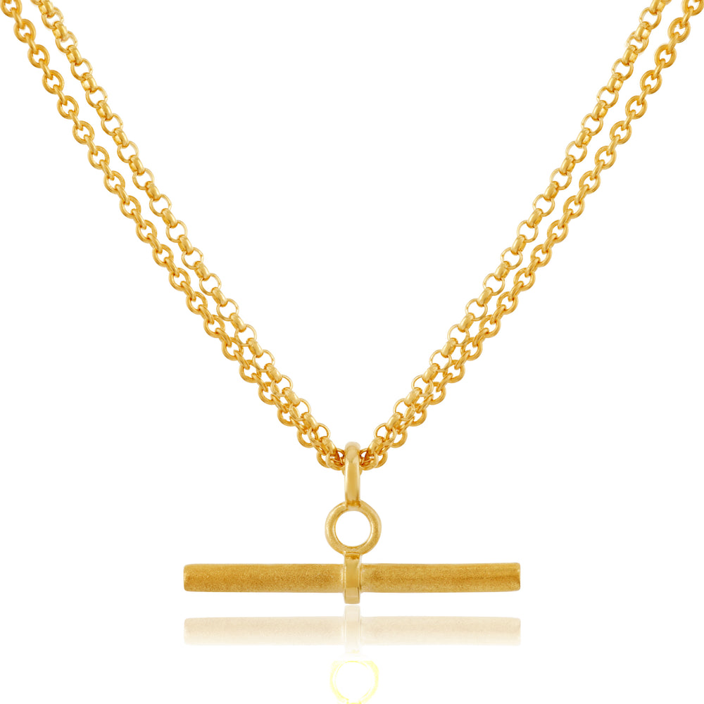 OUT OF STOCK - Fine layered t-bar necklace