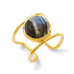 OUT OF STOCK Labradorite twin band ring