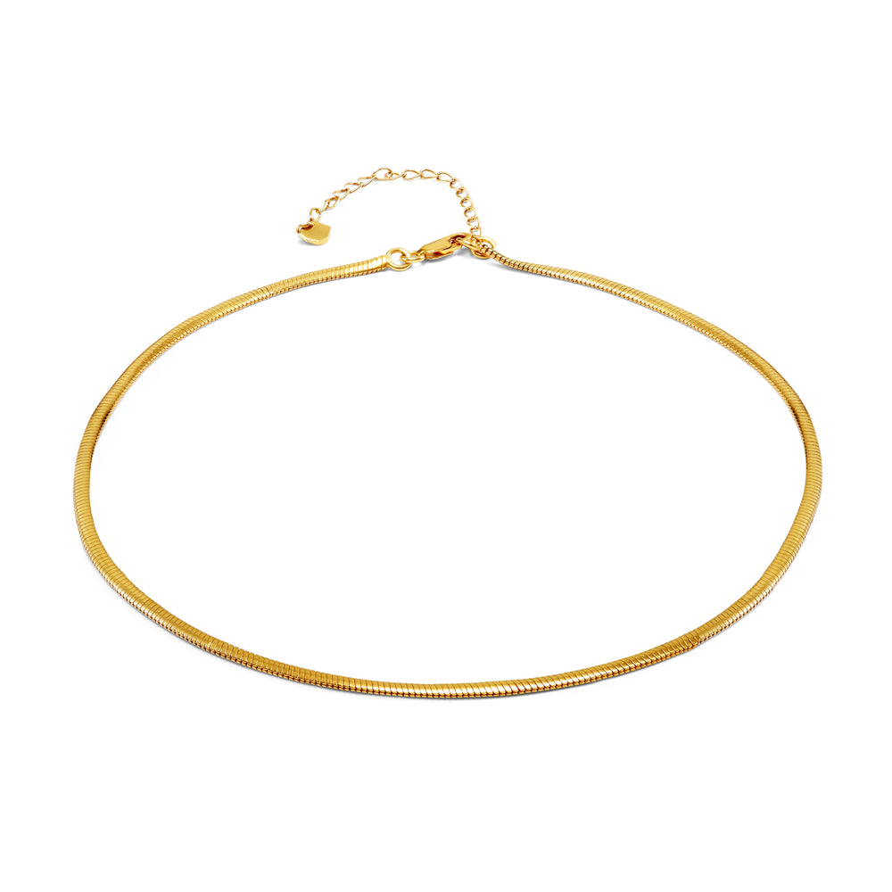 Gold vermeil snake chain necklace