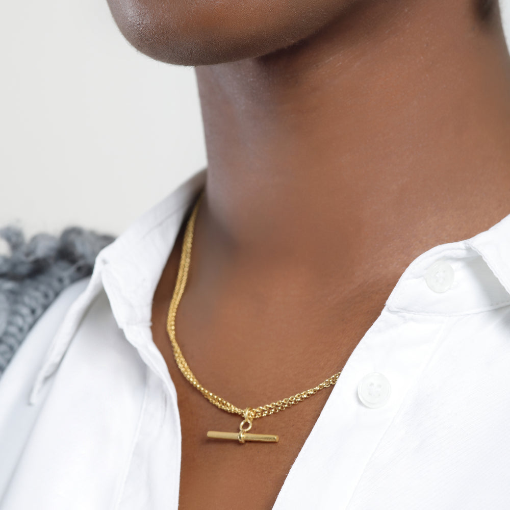 OUT OF STOCK - Fine layered t-bar necklace
