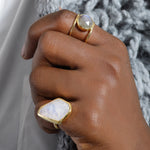 Moonstone freeform ring