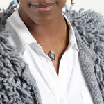 OUT OF STOCK - Labradorite freeform necklace