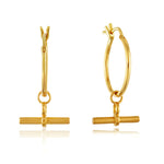 Small t-bar hoop earrings OUT OF STOCK