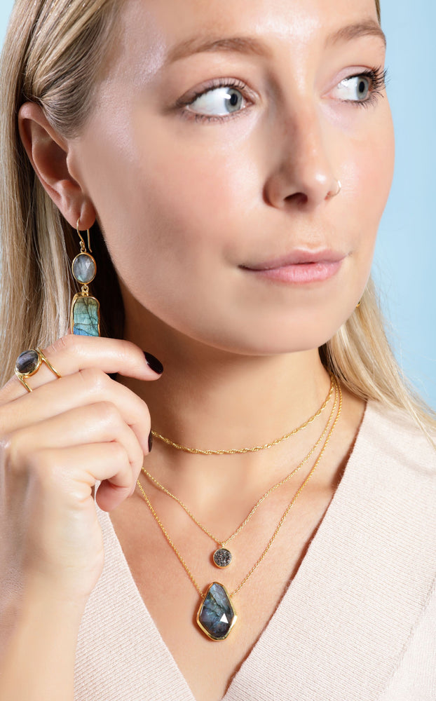 Mini druzy pendant