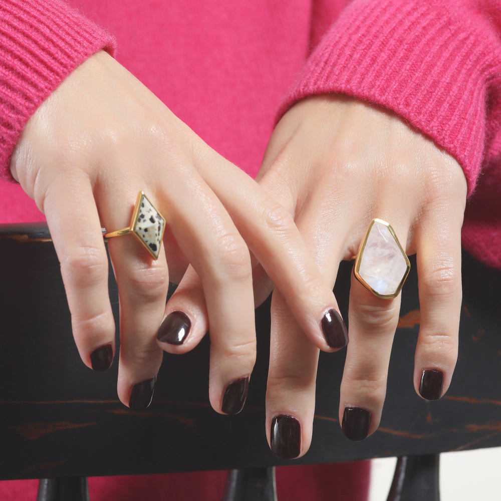 Moonstone freeform ring