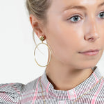 LOW IN STOCK - Large logo hoop earrings
