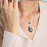 OUT OF STOCK - Labradorite freeform necklace