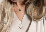 OUT OF STOCK White quartz molten satellite necklace